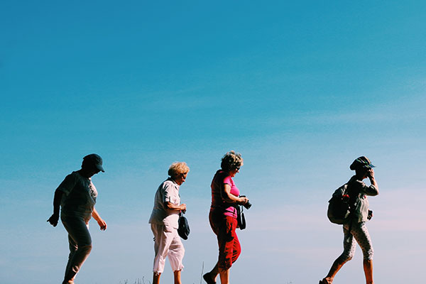 group of women walking