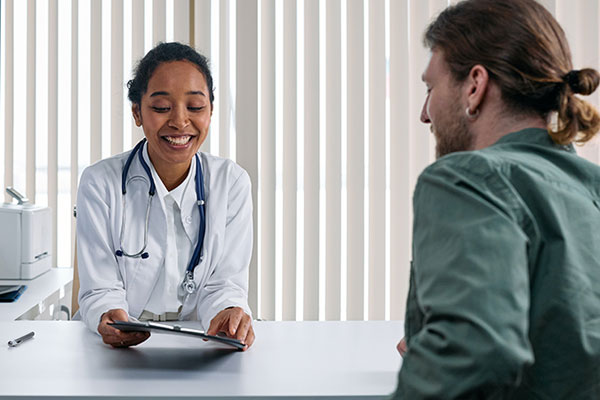 doctor consulting with patient